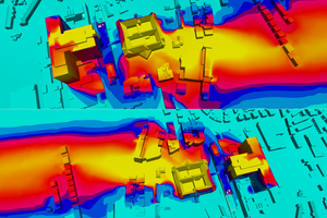 Pollution Dispersion Results, Southeast Approaching Winds