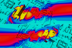 Pollution Dispersion Results, West Approaching Winds