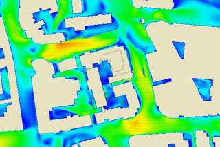 Velocity Ratio Results for 210 Degrees Approaching Winds