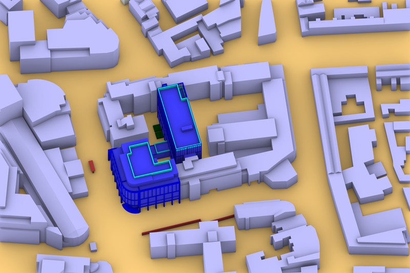 3D Model of Proposed Within Existing Surrounds Utilised for Numerical Modelling